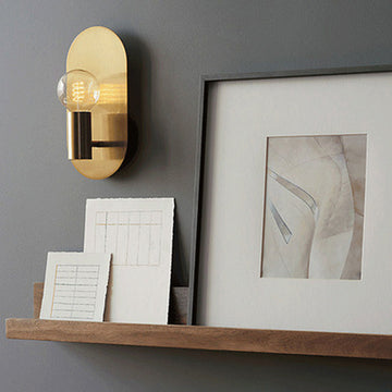 Applique tout bronze Simplicité nordique Métal créatif Mur TV chambre chevet